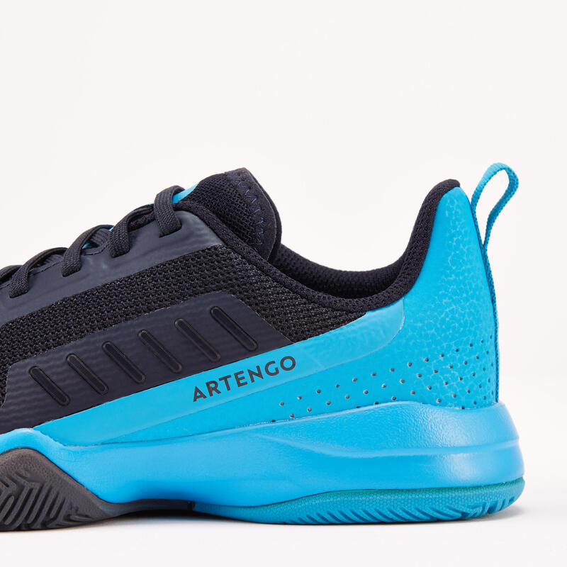 Çocuk Bağcıklı Tenis Ayakkabısı - Mavi / Siyah- 35/39 Numara - TS500 Fast