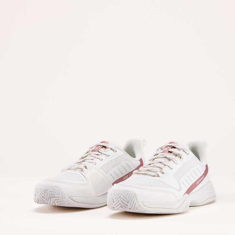 Çocuk Bağcıklı Tenis Ayakkabısı - Beyaz-  35/39 Numara - TS500 Fast