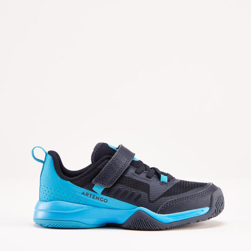 Zapatillas de tenis niños con tira autoadherente Artengo TS500 fast azul