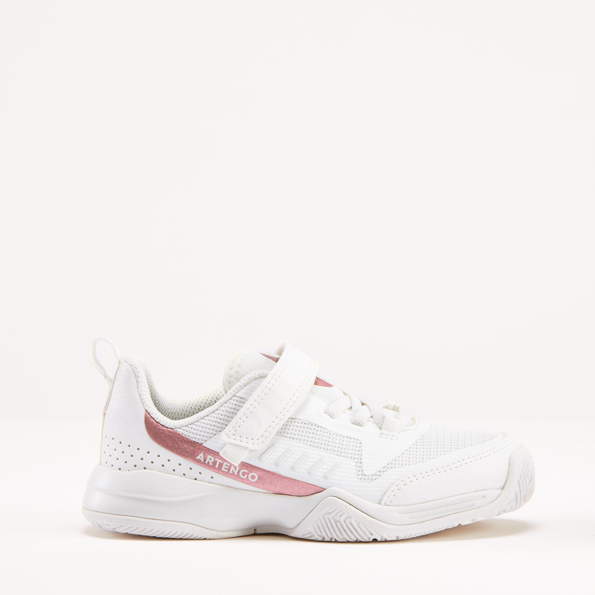 Zapatillas de tenis ninos con tira autoadherente Artengo TS500 fast rosa Decathlon