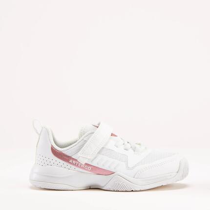 Zapatillas de tenis niñas con tira autoadherente Artengo TS500 fast rosa