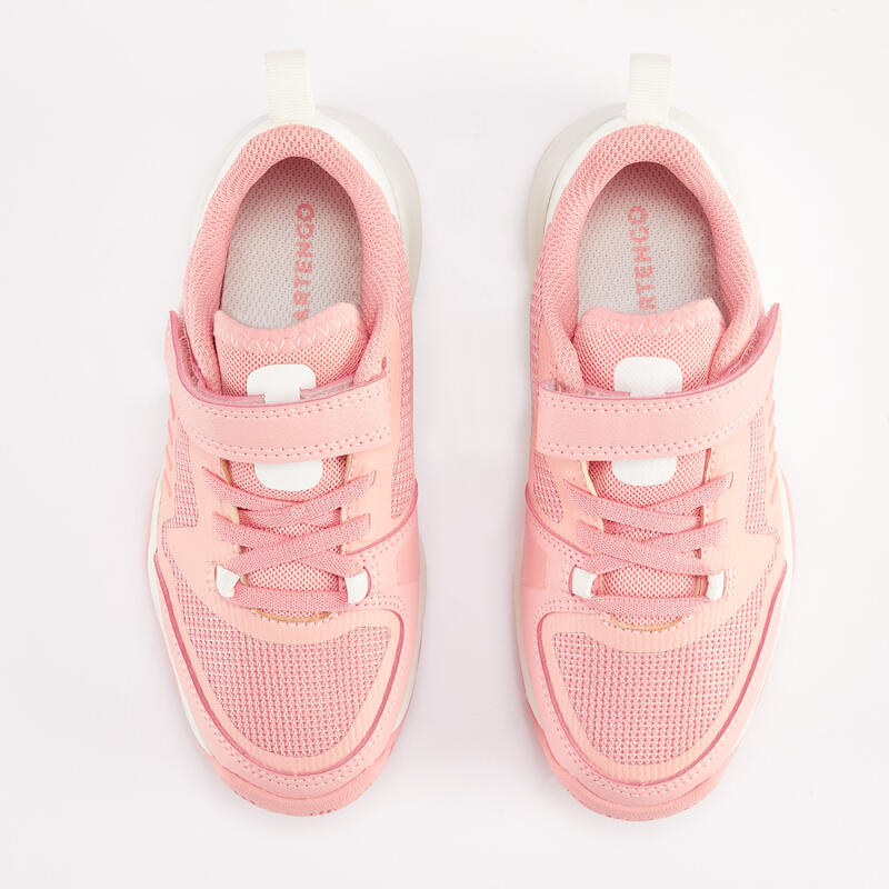 兒童款魔鬼氈網球鞋TS500 Fast－粉色