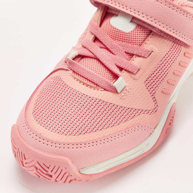 TENNISSCHOENEN VOOR KINDEREN TS500 FAST KD KLITTENBAND PINKFIRE