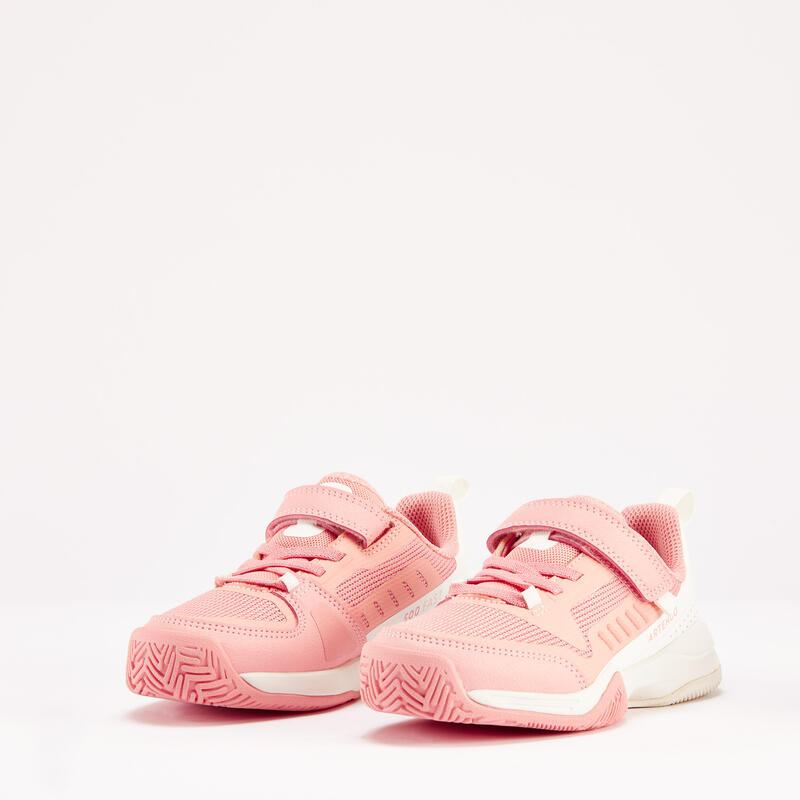 兒童款魔鬼氈網球鞋TS500 Fast－粉色