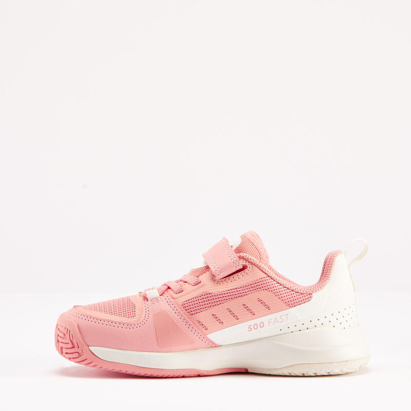 CHAUSSURES TENNIS ENFANT - TS500 FAST KD SCRATCH PINKFIRE