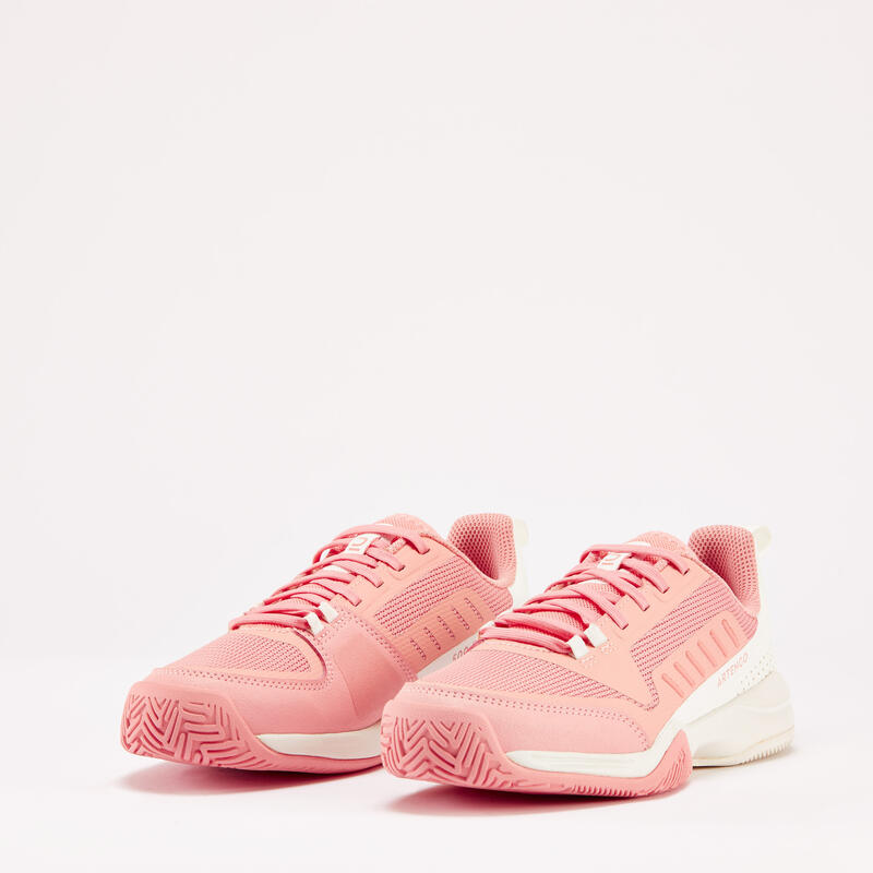 CHAUSSURES TENNIS ENFANT - TS500 FAST JR LACE PINKFIRE