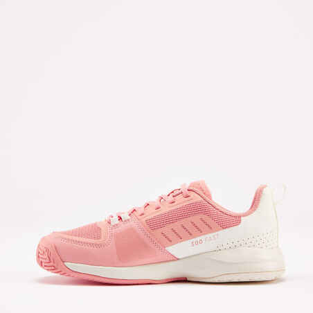 Kids' Lace-Up Tennis Shoes TS500 Fast JR - Pinkfire