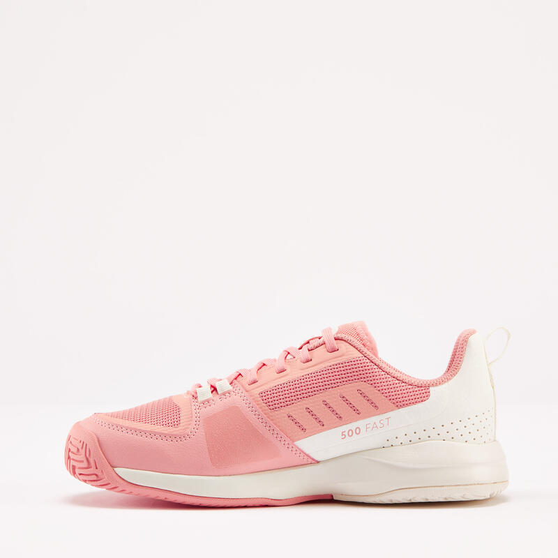 CHAUSSURES TENNIS ENFANT - TS500 FAST JR LACE PINKFIRE