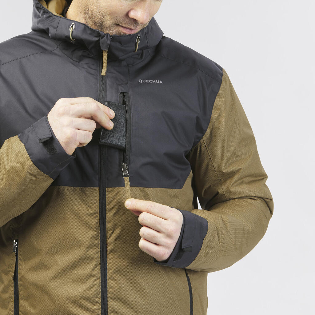 Vīriešu ūdensnecaurlaidīga ziemas pārgājienu jaka “SH500”, -10°C