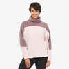 Rožnat ženski pohodniški pulover iz flisa SH10