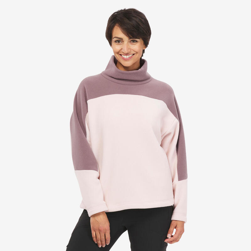 Fleece-Pullover Damen warm Winterwandern - SH100 
