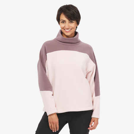 Sudadera de tejido polar de senderismo cálida para mujer SH100