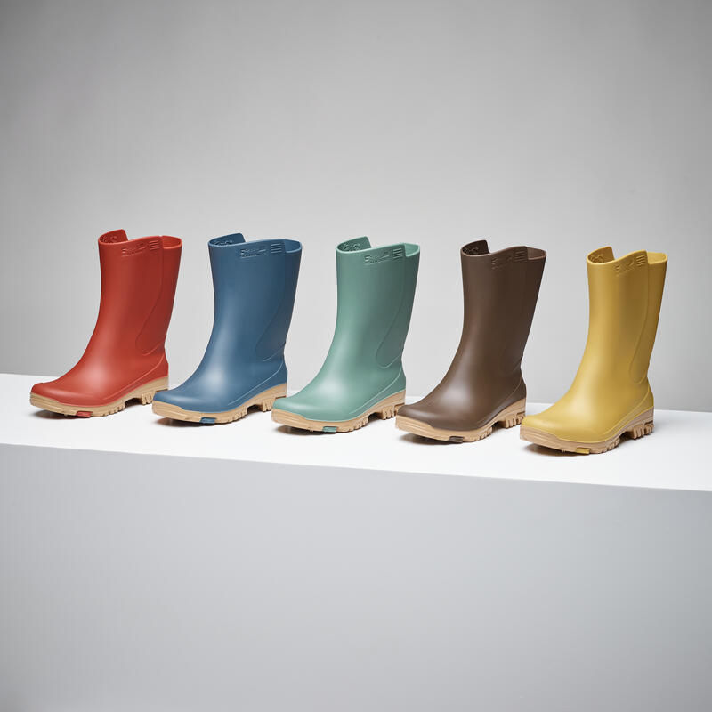 Botas de agua Niños Katiuskas Solognac 100 Ligeras Pvc Amarillo