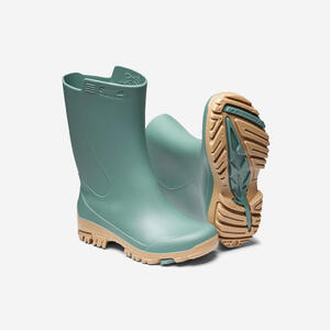 Botas de agua Niños Katiuskas Solognac 100 Ligeras Pvc Verde