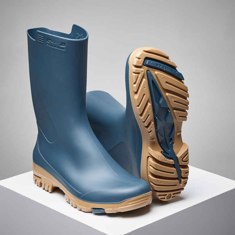 Botas Lluvia Solognac 100 Mujer Azul