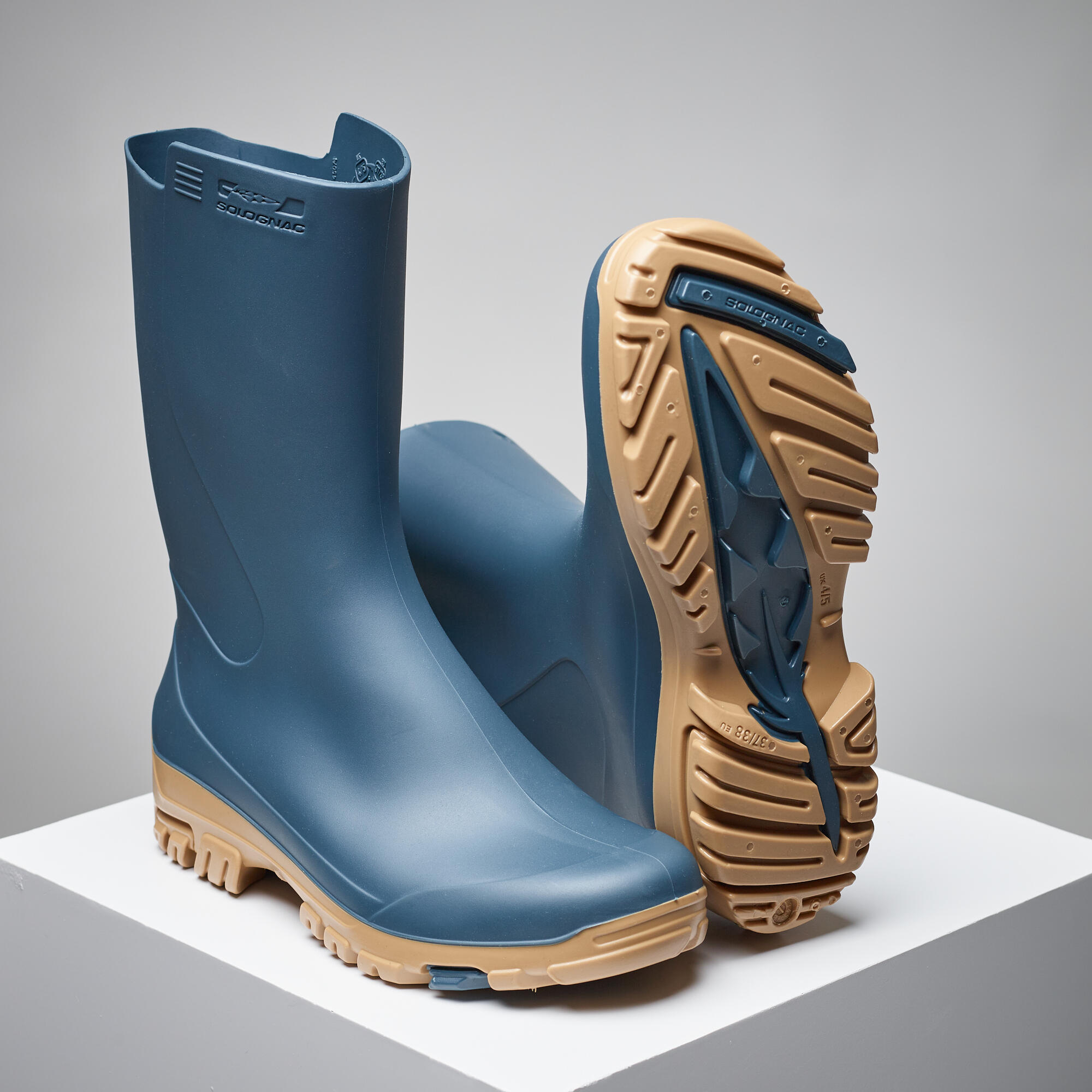 BOTAS PVC MUJER 100 AZUL Decathlon