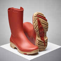 Moteriški lengvi PVC guminiai batai „Inverness 100“, raudoni
