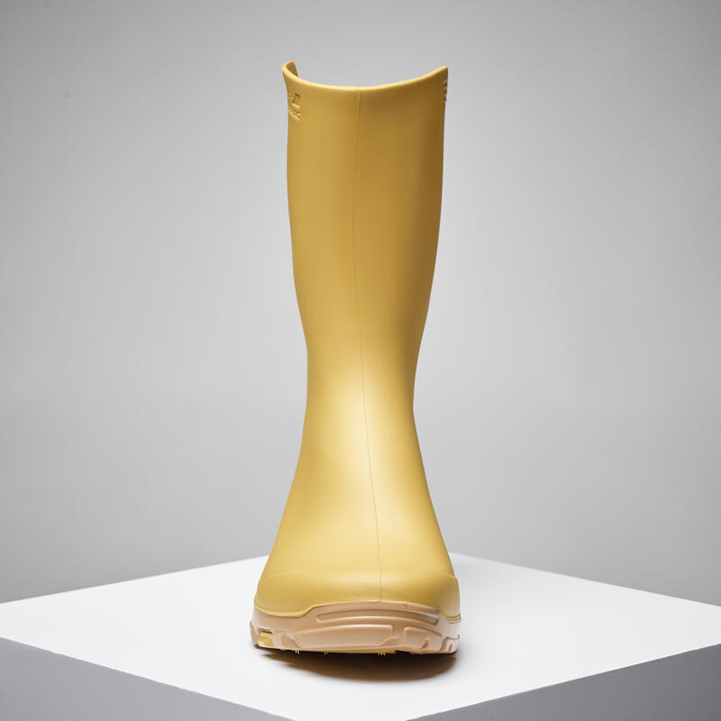 Botas de agua Mujer Katiuskas Solognac 100 Ligeras Pvc  Amarillo