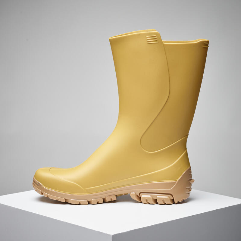 BOTTES DE PLUIE 100 FEMME - JAUNE