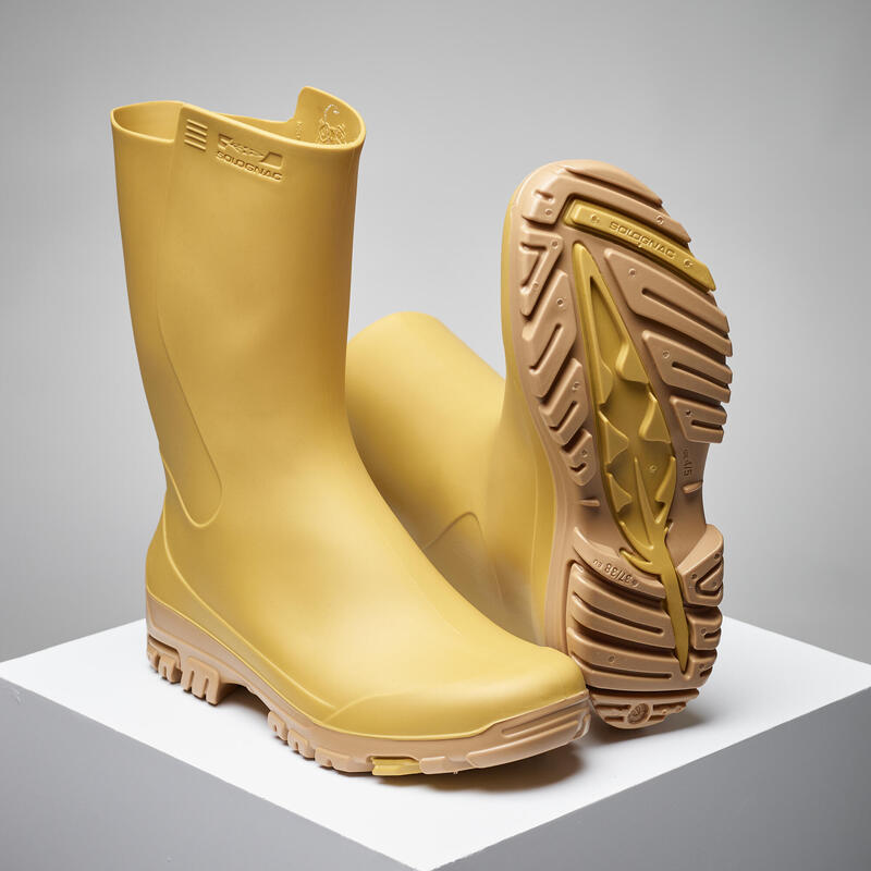 BOTTES DE PLUIE FEMME 100 JAUNE