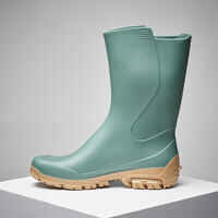 WOMEN'S LIGHT PVC ANKLE BOOTS INVERNESS 100 - GREEN