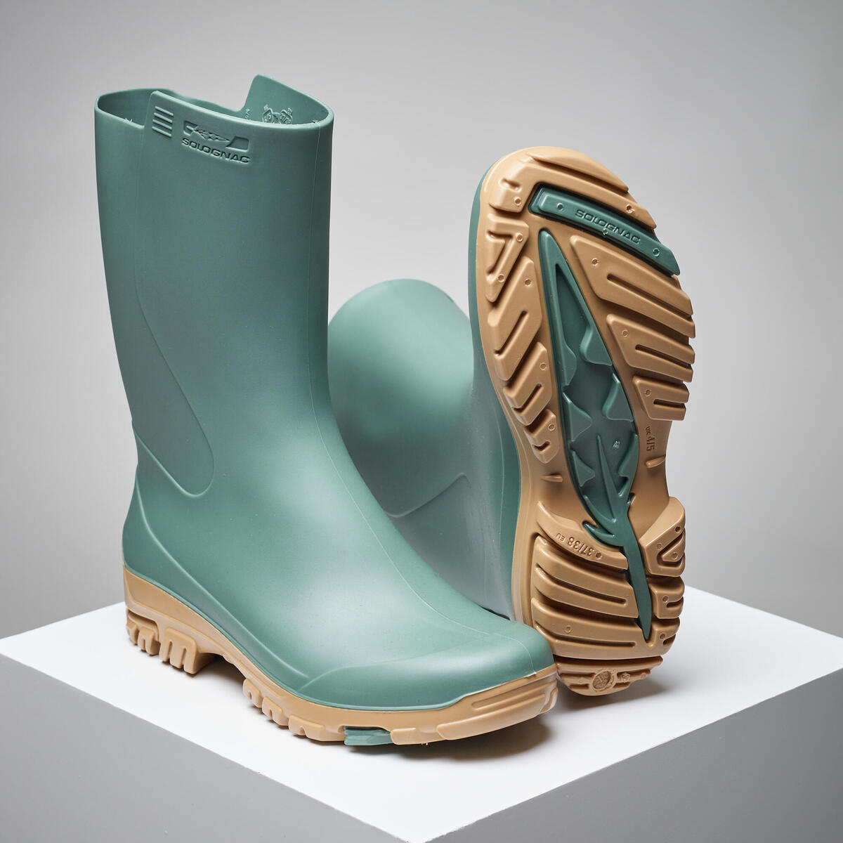 Bottes de pluie femme 100 vert