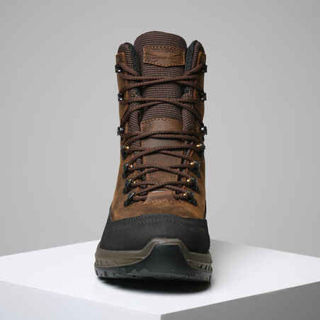 Waterproof Hunting Boots Brown Crosshunt 500 V2