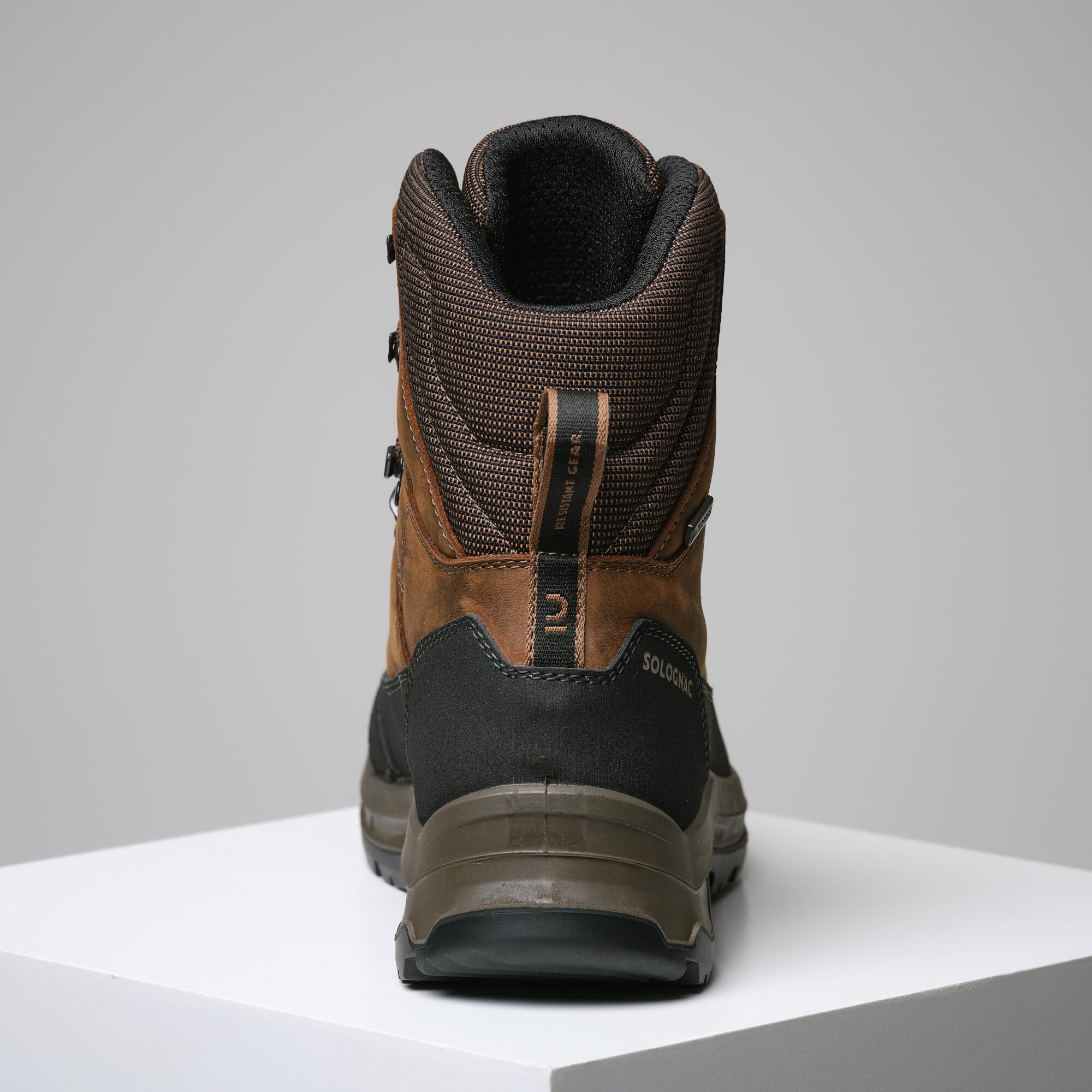 Waterproof Leather Walking Boots Crosshunt 500 V2 - Durable Outdoor Footwear 5/8