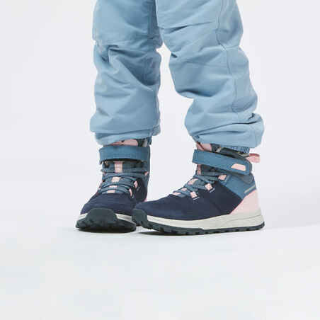 Vaikiški neperšlampami odiniai žygių batai „SH100 Warm Riptab“, 24–34,5 dydžių