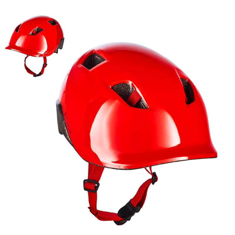 Casco bicicleta niños Btwin 500 rojo
