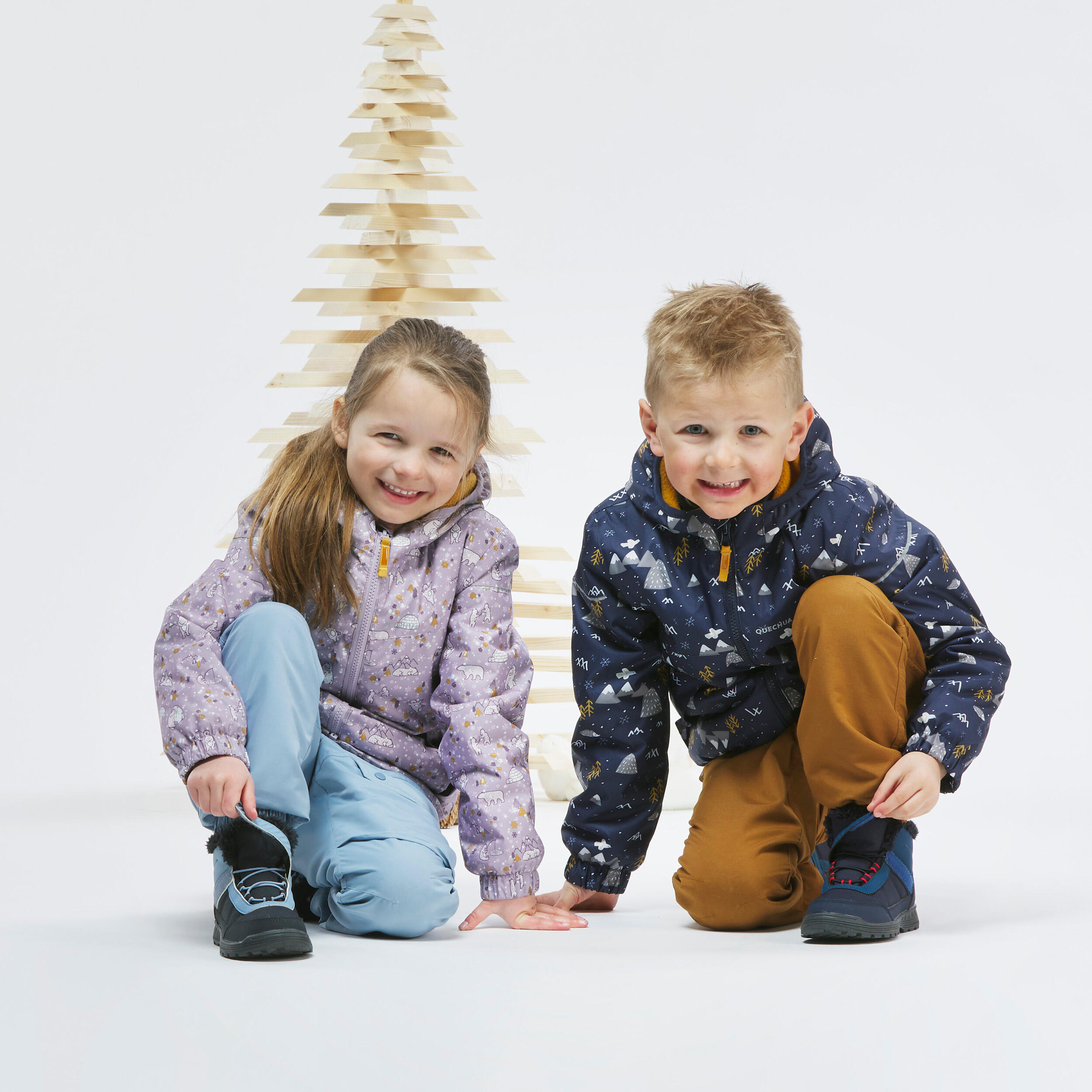 Botas de nieve y apreski impermeable con velcro Ni os 24 34