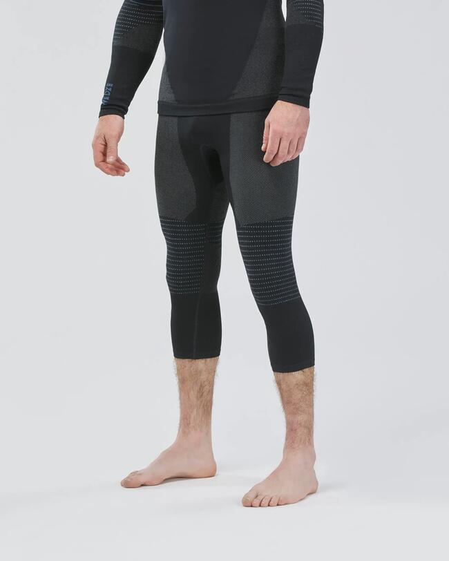 Pantalón térmico interior de esquí de lana y seamless hombre 980 - Azul