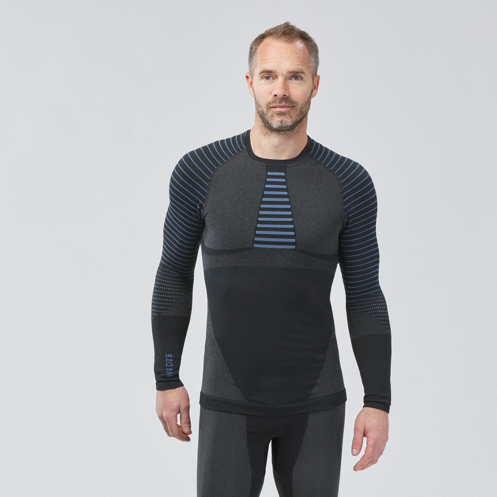 Vīriešu slēpošanas termoveļas krekls “BL 980”, zils/pelēks