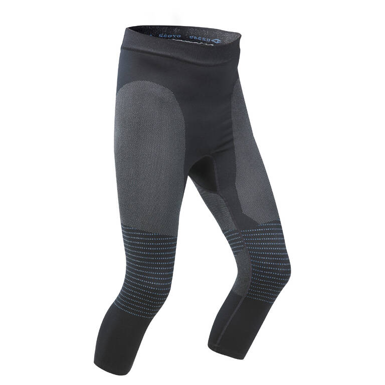 Men's wool skiing seamless base layer bottoms BL 980 - Blue