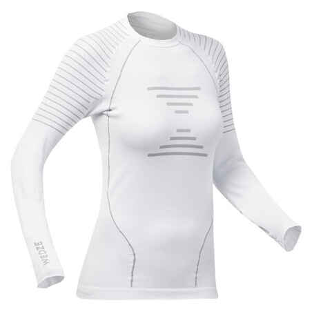 Women's Warm, Comfortable Seamless Thermal Skiing Base Layer Top BL900 - White