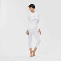 Women's Warm, Comfortable Seamless Thermal Skiing Base Layer Top BL900 - White