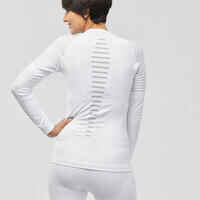 Women's Warm, Comfortable Seamless Thermal Skiing Base Layer Top BL900 - White