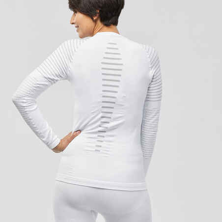 Women's Warm, Comfortable Seamless Thermal Skiing Base Layer Top BL900 - White