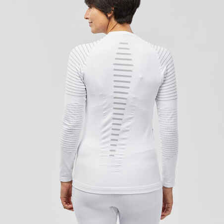 Women's Warm, Comfortable Seamless Thermal Skiing Base Layer Top BL900 - White