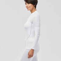 Women's Warm, Comfortable Seamless Thermal Skiing Base Layer Top BL900 - White