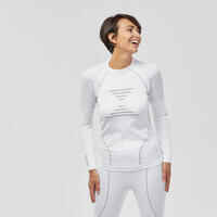 Women's Warm, Comfortable Seamless Thermal Skiing Base Layer Top BL900 - White