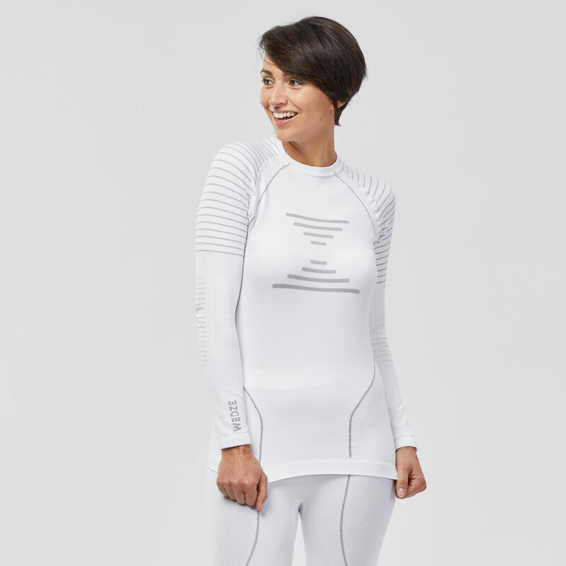 Thermoshirt voor skiën dames 900 wit