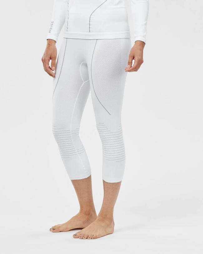 Pantaloni termici sci donna 980 bianchi