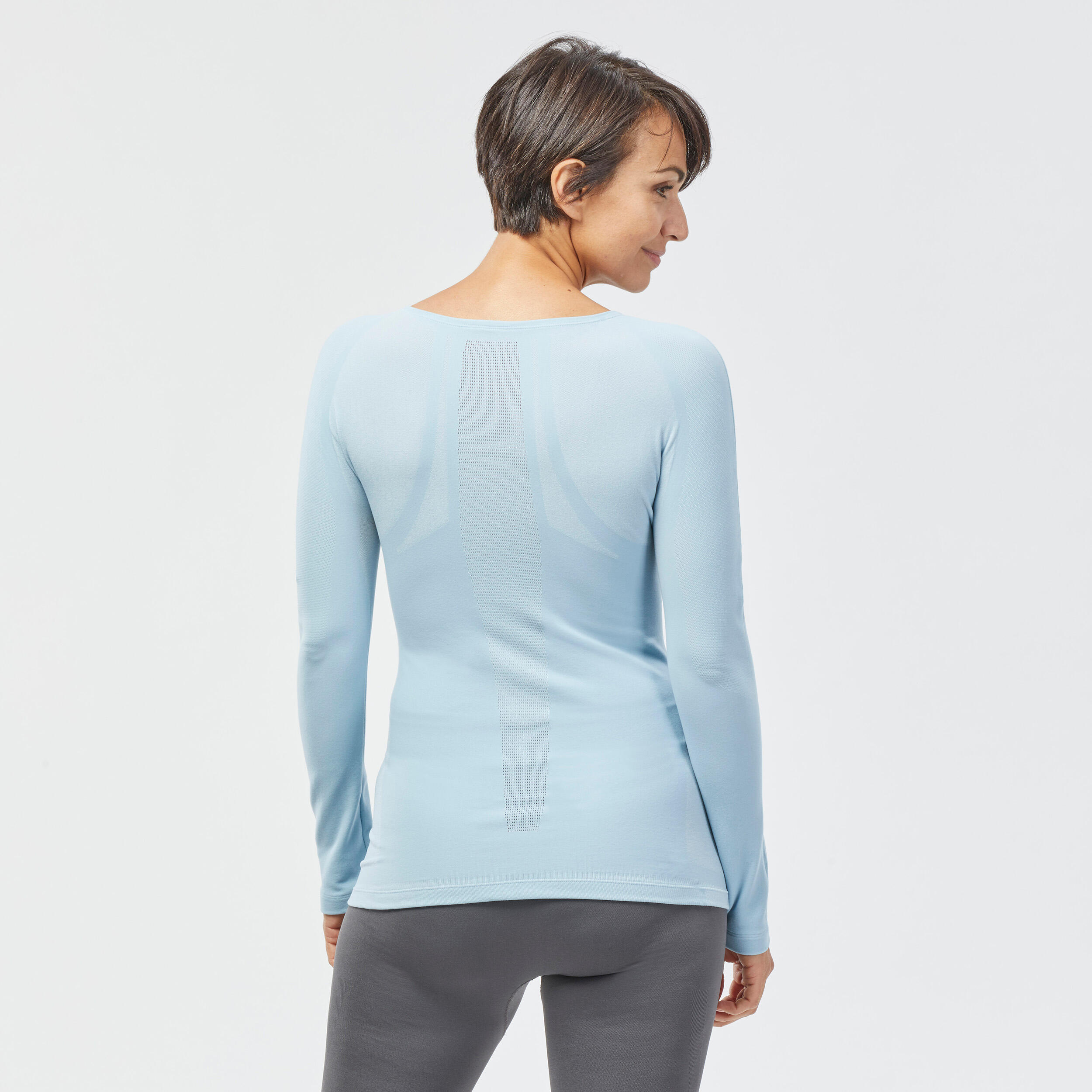 Maglia termica sci donna BL980 XBREATH azzurra WEDZE Decathlon