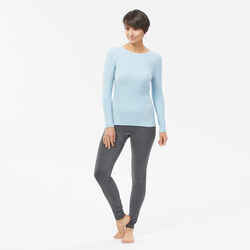 Women's ski base layer  BL 980 seamless ultra-breathable top – blue