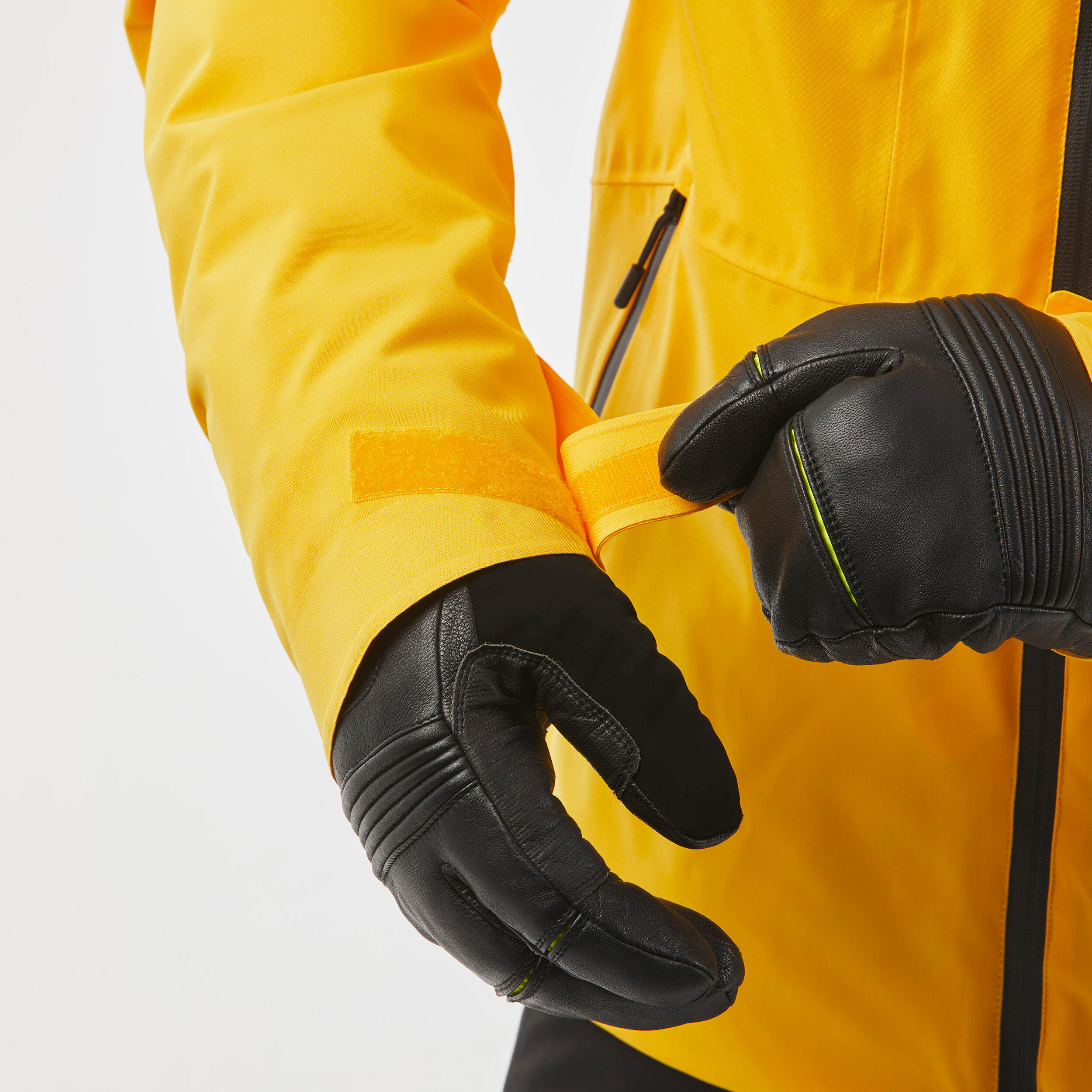 Men’s Ski Jacket - 500 SPORT - Yellow/Black 7/12