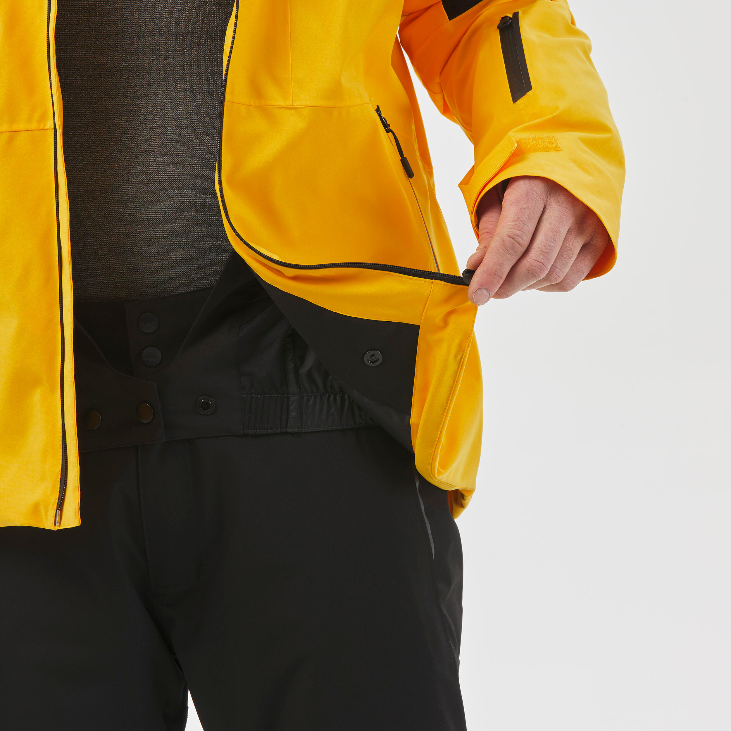 Men’s Ski Jacket - 500 SPORT - Yellow/Black 11/12