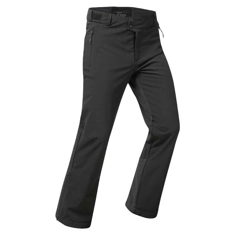 MEN’S SOFTSHELL SKI TROUSERS  - 500 - BLACK