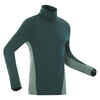 Men’s Ski Base Layer Top - BL 500 Wool Neck - Forest Green