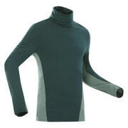Men's Ski Base Layer Top - BL 900 Wool Neck - Forest Green